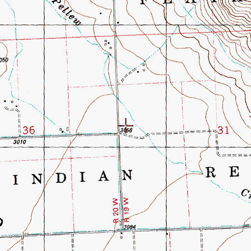 Topographic Map of 17N19W31BCC_01 Well, MT