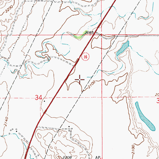 Topographic Map of 17N55E34AD__01 Well, MT