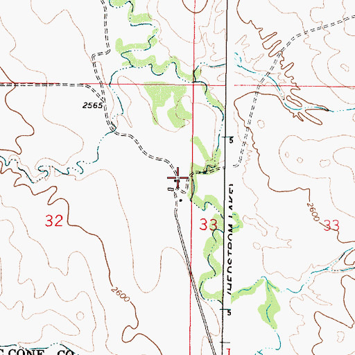 Topographic Map of 17N44E32ADAD01 Well, MT