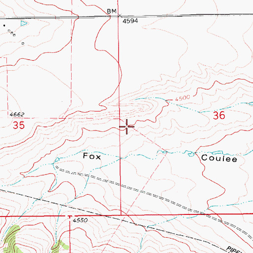 Topographic Map of 17N10E36CB__01 Well, MT