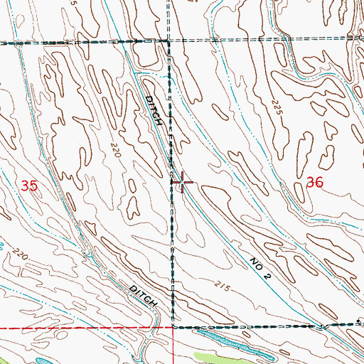 Topographic Map of Ditch Number 2, AR