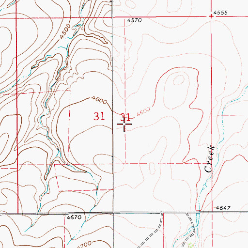 Topographic Map of 17N10E31DB__01 Spring, MT