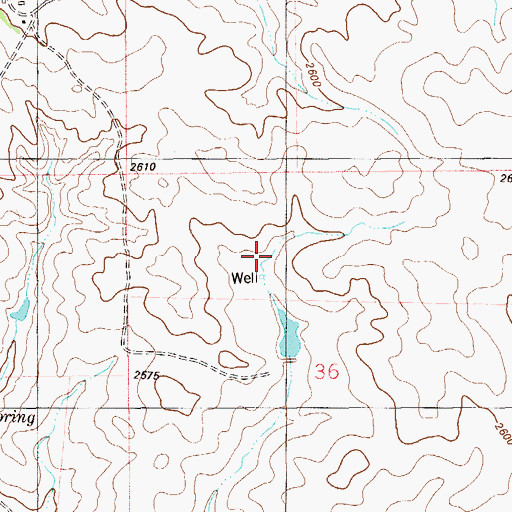 Topographic Map of 17N59E36BA__01 Well, MT