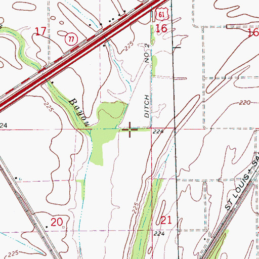 Topographic Map of Ditch Number 2, AR