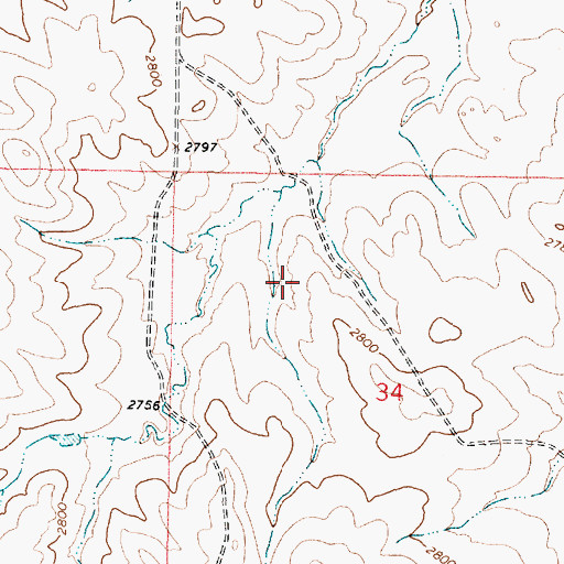 Topographic Map of 17N41E34B___01 Well, MT