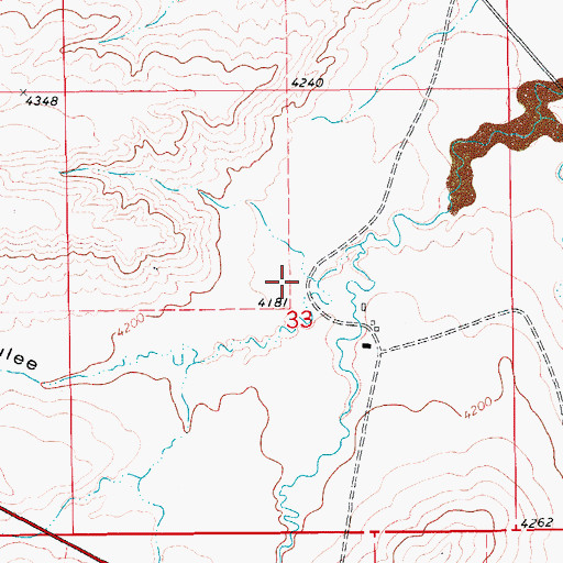 Topographic Map of 17N11E33AC__01 Well, MT
