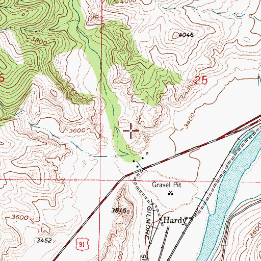 Topographic Map of 17N02W25C___01 Well, MT