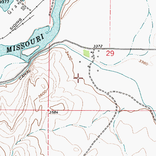 Topographic Map of 17N01W29C___01 Well, MT