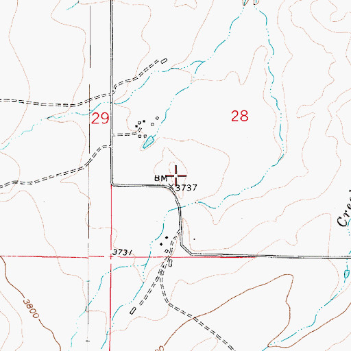 Topographic Map of 17N01E28C___01 Spring, MT