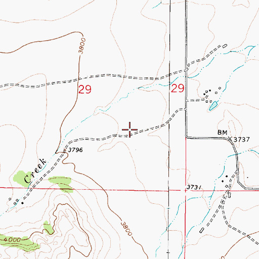 Topographic Map of 17N01E29D___01 Well, MT