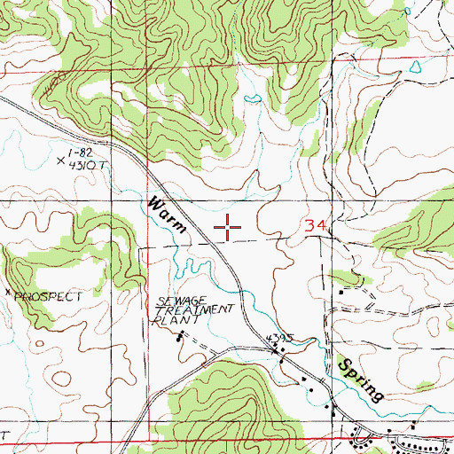 Topographic Map of 17N19E34CBAA01 Well, MT