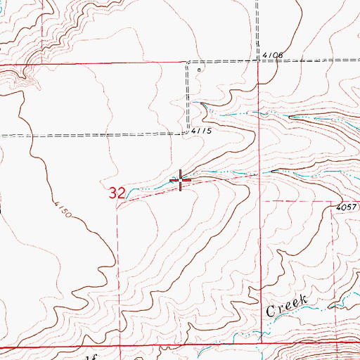 Topographic Map of 17N13E32ACD_01 Well, MT