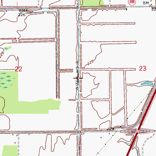 Topographic Map of Ditch Number 2, AR