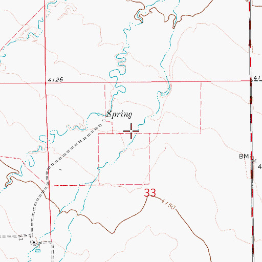 Topographic Map of 17N12E33AB__01 Spring, MT