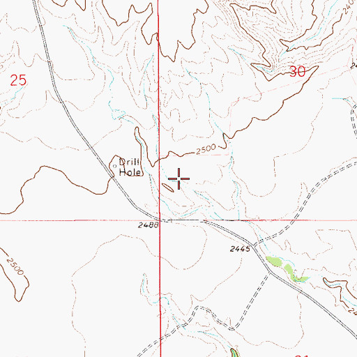 Topographic Map of 17N55E30CC__01 Well, MT