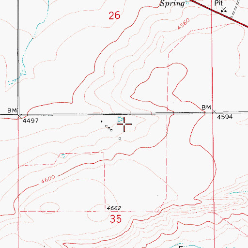 Topographic Map of 17N10E35AB__01 Well, MT