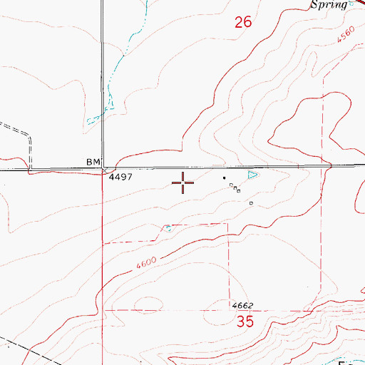 Topographic Map of 17N10E35BA__01 Well, MT