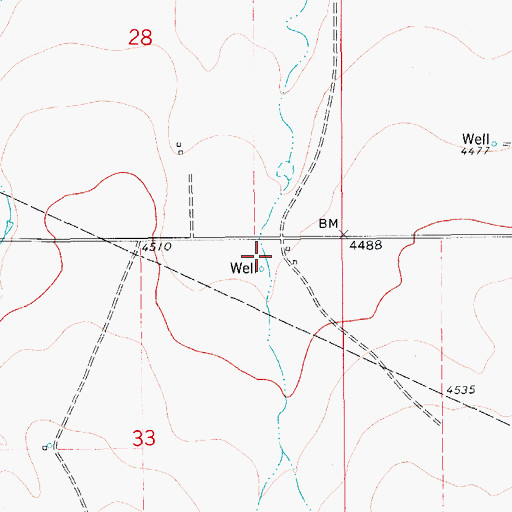 Topographic Map of 17N10E33AA__01 Well, MT