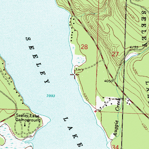 Topographic Map of 17N15W28BACA01 Well, MT