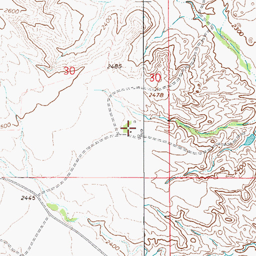 Topographic Map of 17N55E30DACC01 Well, MT