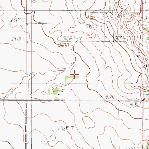 Topographic Map of 17N51E30CDC_01 Well, MT