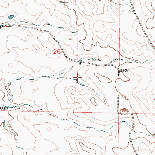 Topographic Map of 17N40E26D___01 Well, MT