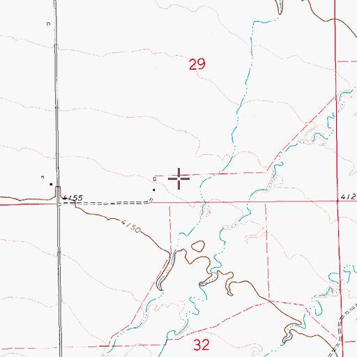 Topographic Map of 17N12E29CDDA01 Well, MT