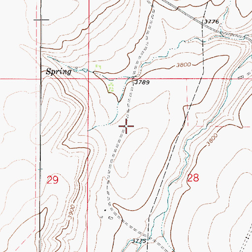 Topographic Map of 17N02E28B___01 Well, MT