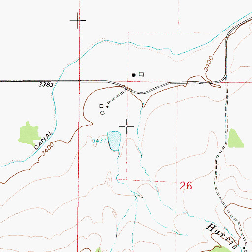 Topographic Map of 17N01W26B___01 Spring, MT