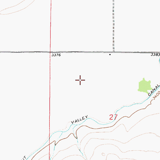 Topographic Map of 17N01W27B___01 Well, MT