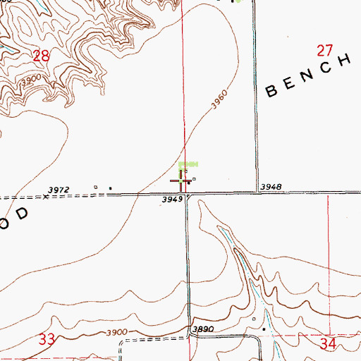 Topographic Map of 17N15E27CCC_01 Well, MT