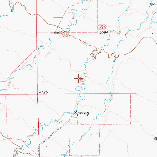 Topographic Map of 17N12E28CD__01 Spring, MT