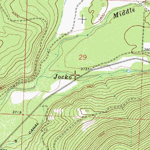 Topographic Map of 17N18W29CAAC01 Well, MT