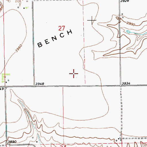 Topographic Map of 17N15E27DC__01 Well, MT
