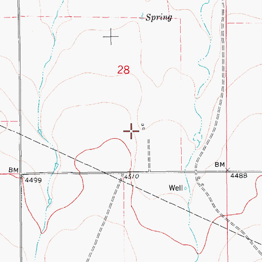 Topographic Map of 17N10E28DC__01 Well, MT