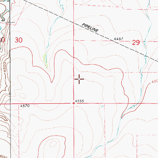 Topographic Map of 17N10E29CC__01 Well, MT