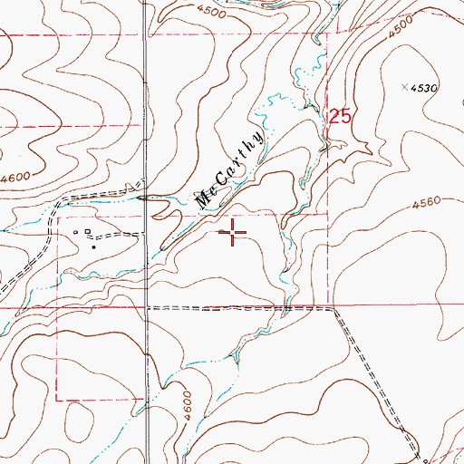 Topographic Map of 17N09E25CD__01 Spring, MT