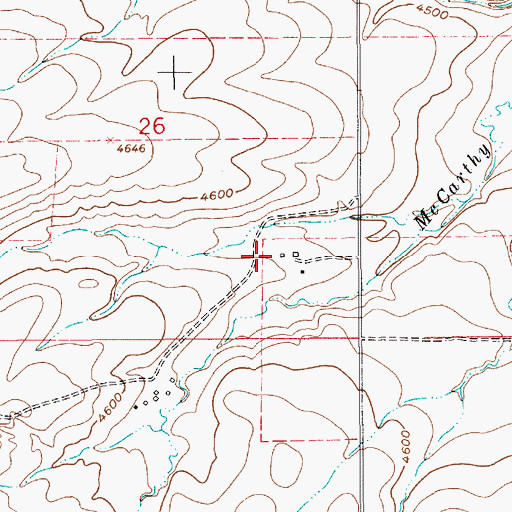 Topographic Map of 17N09E26DD__02 Spring, MT
