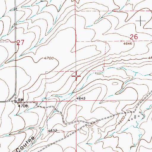 Topographic Map of 17N09E26CC__01 Spring, MT