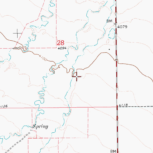 Topographic Map of 17N12E28DA__02 Well, MT