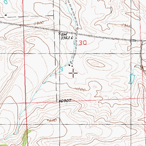 Topographic Map of 17N18E30CAC_01 Well, MT
