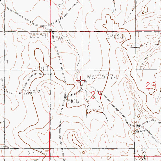 Topographic Map of 17N48E29BDCB01 Well, MT