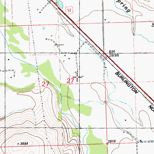 Topographic Map of 17N20W27ADC_01 Well, MT