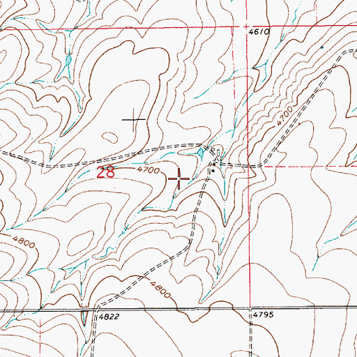 Topographic Map of 17N09E28DA__01 Well, MT