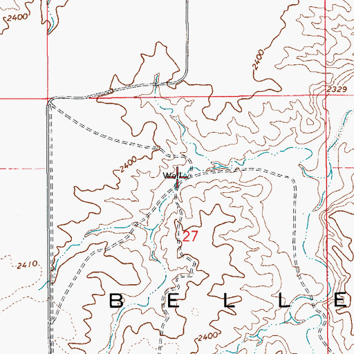 Topographic Map of 17N56E27BDAA01 Well, MT