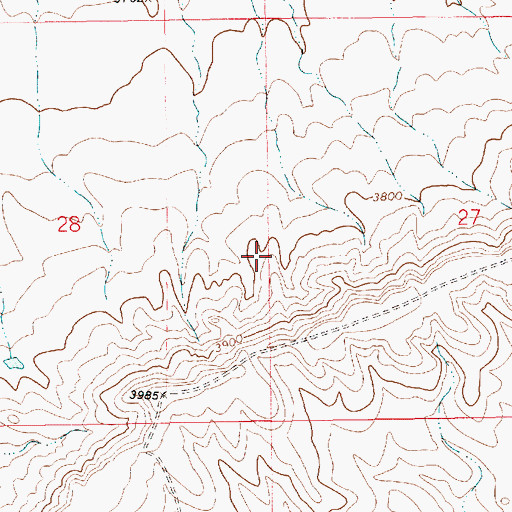 Topographic Map of 17N14E28DAAD01 Well, MT