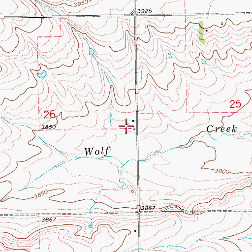Topographic Map of 17N13E26DAA_01 Well, MT
