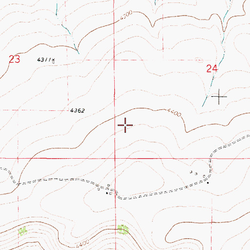 Topographic Map of 17N03E24CC__01 Well, MT