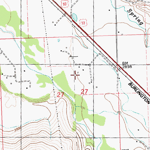 Topographic Map of 17N20W27ACA_01 Well, MT