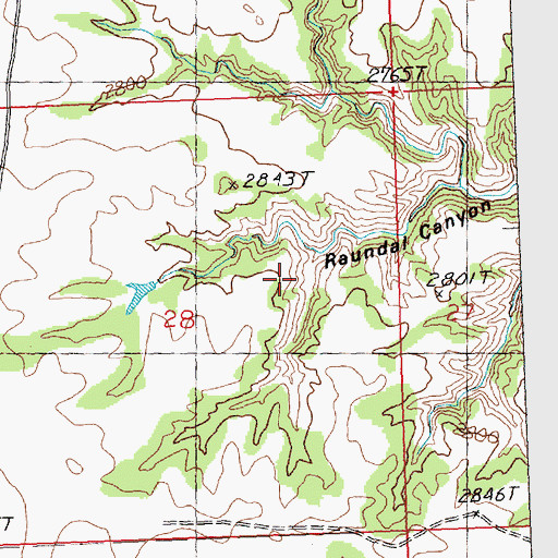 Topographic Map of 16N29E26BBDA01 Well, MT